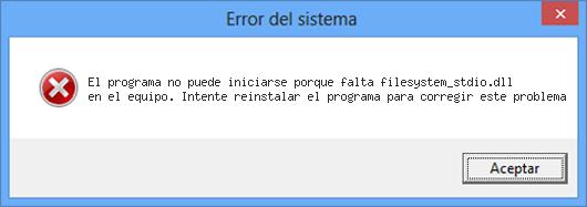 unable to load filesystem_stdio.dll