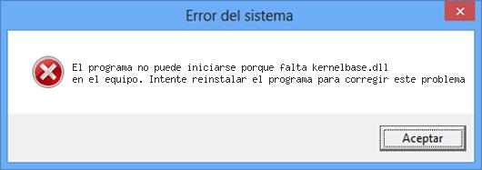 kernelbase.dll error