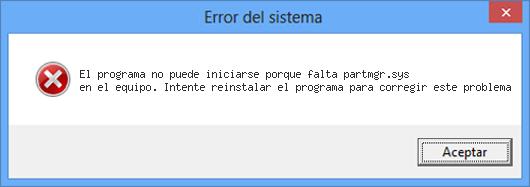 partmgr.sys bluescreen
